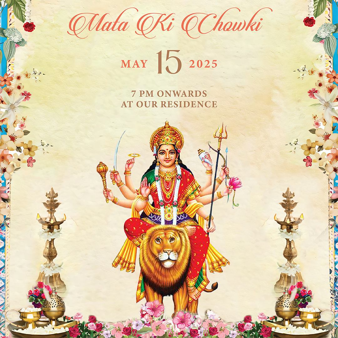 Mata Ki Chowki Utsav Invite